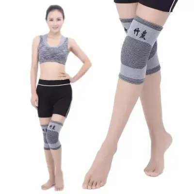 SRIEI 1 Pair Sakit Lutut Self Heating Wormwood Warm Knee Brace Strap Pads 艾草自发热艾灸护膝