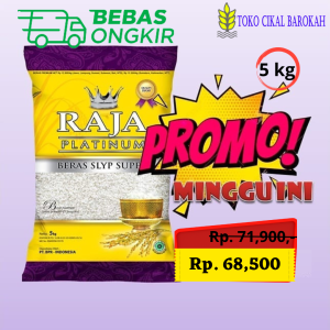 Beras Raja Premium 5Kg Pulen