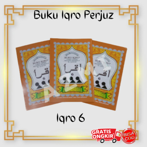 (3 Pcs) Buku IQRO Per Jilid Ukuran Kecil Jilid 6 Kertas CD Buram