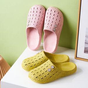 [Free Shipping]Spring And Summer WomenS Korean-Style Perforated Shoes For Students Suitable For Home And Outdoor Wear Non-Slip Hollow Breathable Slippers That Can Be Worn Outside