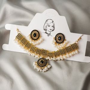 RBJ4 Handmade Womens Jewelry Set Vintage Water Drop Earring Ethnic Indian Jewelry Exotic Exaggerated Jewelry Necklace Earrings Sets Bridal Accessories