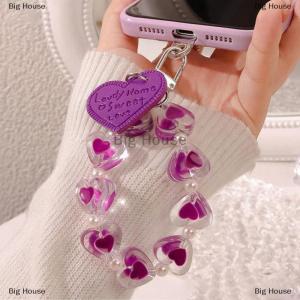[COD] Big House Love Heart Lanyard Anti-Lost Bracelet For Mobile Phone Case Wrist Strap Car Keychain Cute Phone Charm