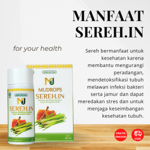 Jamu Sereh Herbal Mudrops Sereh.in Membantu Memelihara Kesehatan Tubuh 30 ML