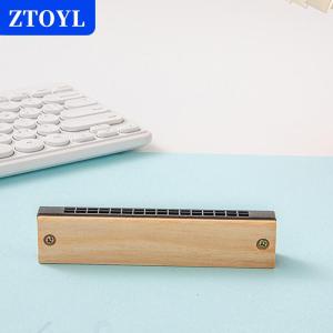 [COD] ZTOYL ตัวอ่อนไม้สีขาวแบบทำมือ16รูเครื่องดนตรีฮาร์โมนิก้าเล็กๆน้อยๆของเล่นเพื่อการศึกษาสำหรับเด็กปฐมวัย