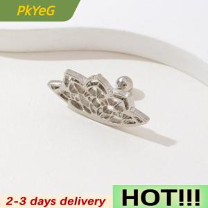 PkYeG 1Pcs Bohemian Mandala Lotus Flower Earring Geometric Hidden Spider Web Ear Studs Gothic Halloween Jewelry Party Gift