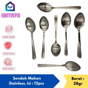 HATAYASHOP - Sendok Makan Bagus Kuat 28gr - Anti Karat dan Anti Bengkok