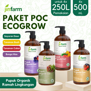 JIRIFARM - PAKET 4PCS Pupuk Organik Cair Tanaman Daun Sayur Buah Cabai Bunga 500mL POC Kompos Organic Liquid Fertilizer