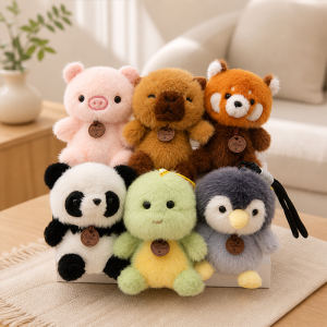 8 Styles Aroma Cartoon Animal Plush Pendants Fox Panda Sloth Piggy Capybara Toys Cute Keychain Pendant Bags Decor Car h260820