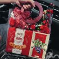 Túi PVC trong suốt dày tay cầm da làm túi xách/ quà tặng size lớn 25*15*28cm. 