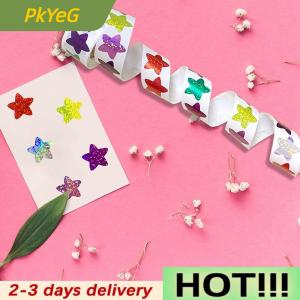 PkYeG 500PCS Roll Colorful Star Stickers For Kids Reward School Classroom Adhesive Holographic Star Stickers For Teachers Parents DIY Craft
