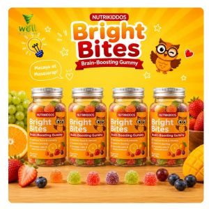 4 BOTTLE BUNDLE - Nutrikiddos Brightbites Gummies for Kids