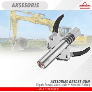 NEW Pistol Gemuk Alat Kepala Pompa Grease Gun SET Grease Coupler Heavy Duty Kunci Ganda Dengan 30cm Selang Yang Serasi / Grease Gun Pistol Gemuk Quick Release Mudah Digunakan