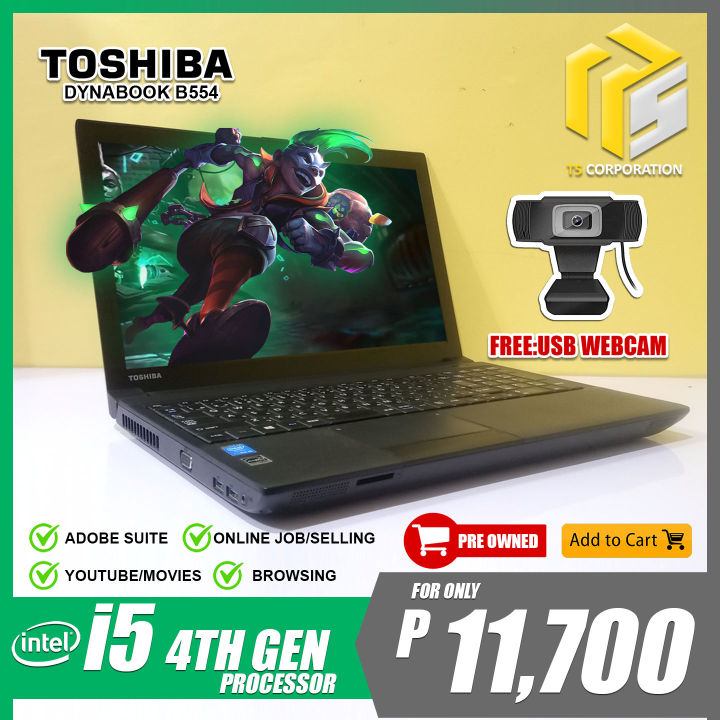 LAPTOP TOSHIBA B554 CORE i5 4TH GEN PROCESSOR | Lazada PH