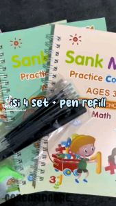 Buku Edukasi Anak Balita Magic Practice Book 1 Set isi 4 Buku + pulpen - paket 4