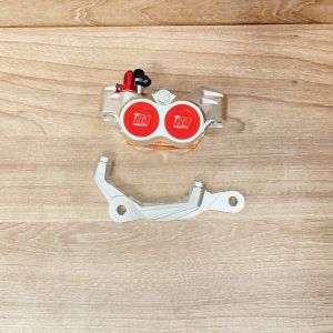 Heo Dầu 81 CNC 4 Piss Thailand kèm pát Ex135/Sirius/Ex2010 đĩa 220mm màu đỏ