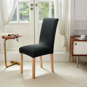 Elastic Dining Chair Cover Antifouling Solid Color Chair Seat Cover Sarung Kerusi Meja Makan Stretchable Seat Cover 餐椅套