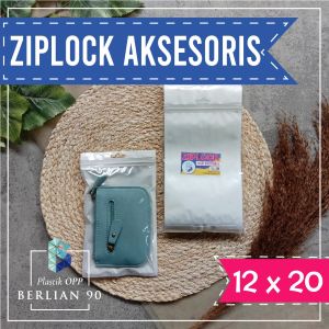 Plastik Ziplock 12 x 20 cm Plastik Aksessories Termurah / Plastik Klip Ziplock Aksesoris Putih Susu Bening Murah ECER dan GROSIR