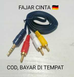 Kabel Aux Jack Audio 3.5 mm To 3 Rca Male 3in1 Panjang 15m untuk handphone ke speaker/ komputer dll