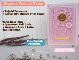 (Bisa costum nama) Al-Quran A5 Maroko Pattern Free Tasbih Premium