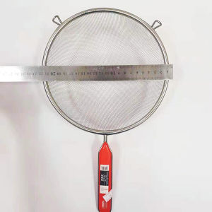 555 Stainless Steel Strainer with PP Plastic Handle and Hook for Food Strainer Oil Strainer Noodle Strainer Pasta Strainer Skimmer