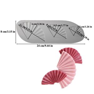 VMCTRD Leaf Pattern Design Sugar Craft Silicone Pad Vegetable Disc Decoration Geometric Line Texture Cake Lace Mat Premium Heat Resistant Chocolate Molds For Cake Baking