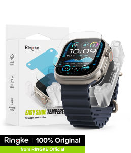 Kính cường lực Ringke Easy Slide tương thích với Apple Watch Ultra 3/2/1 49mm Bảo vệ màn hình Kính cường lực (Gói 2) Độ cứng 9H Chống trầy xước Phim bảo vệ toàn diện kèm dụng cụ lắp đặt