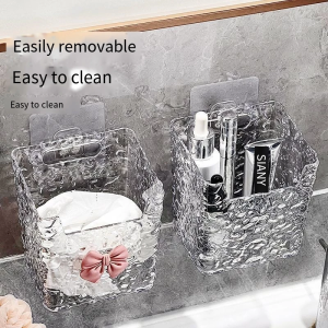 Multifunctional Wall-mounted Storage Box Punch-free Storage Rack Bathroom Wall Debris Storage Rack