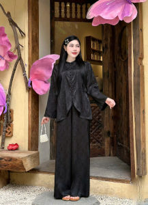 Đồ lam cho nữ lụa gấm vạt hò TINH NHI sang trọng và thoải mái PP286