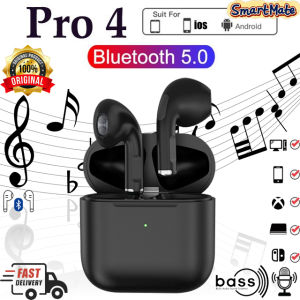 หูฟัง TWS หูฟังไร้สายระบบควบคุมแบบสัมผัสบลูทูธกีฬาชุดหูฟังสําหรับเล่นเกมพร้อมไมโครโฟน Pro4