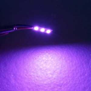 LAMPU ALIS 15CM & DEMON 3LED WARNA UNGU FLEKSIBEL MOTOR MOBIL