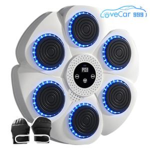 Music Boxing Machine Boxing Training Punching Equipment Adjustable Smart Bluetooth-Compatible Boxing Machine Type C Charging RGB Light for Kids Adults