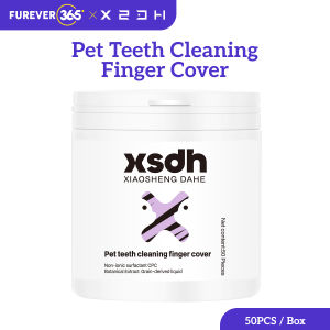 FUREVER365 | Pet Dental Finger Wipes 50pcs | Cat Dog Teeth Cleaning Cot Pads Fresh Breath Oral Care