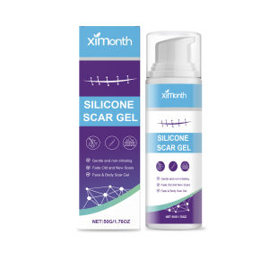 Ximonth Silicone Scar Care Gel 50g – Helps Improve the Appearance of Old & New Scars Smooths & Softens Skin Moisturizes & Protects Lightweight & Non-Greasy Gentle Daily Scar Care for Face & Body Silicone Scar Gel for Women & Men