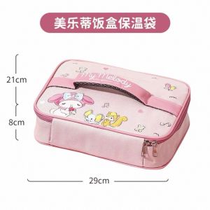 Sanrio Genuine Cute Cartoon 304 Stainless Steel Compartment Lunch Box Student Office Worker Buckle Fresh-Keeping Lunch Box