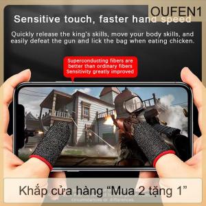 [COD] OUFEN1 2pcs chơi game ngón tay tay tay áo thoáng khí đầu ngón tay cho các trò chơi Chống Mồ Hôi màn hình cảm ứng ngón tay cots Bìa nhạy cảm cảm ứng di động găng tay