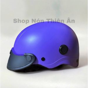 DANSHOP - Thời Trang - An Toàn [HỎA TỐC] Nón Bảo Hiểm Nửa Đầu Kiểu Dáng Trẻ Trung - Mũ Bảo Hiểm Trơn 1/2 - Màu Sơn Nhám Có Lỗ Thông Gió Hợp Thời Trang