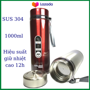 [GIỮ NHIỆT ĐẾN 12 TIẾNG] Bình giữ nhiệt inox 304 dung tích 1000ml 2 lớp cách nhiệt giữ nóng lạnh cao cấp-bình giữ nhiệt xilang