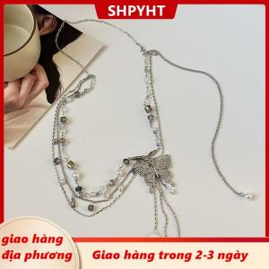 [COD] SHPYHT Giao hàng địa phương Đơn Giản Sáng Bóng Bướm Trang Trí Dây Thắt Lưng Vành Đai Mỏng Cho Phụ Nữ Cô Gái Thời Trang Có Thể Điều Chỉnh Kim Loại Dây Đeo Thắt Lưng Punk Cơ Thể Mỏng Chuỗi