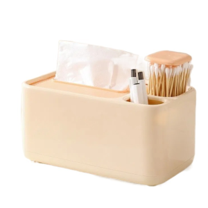 ORIGE HOUSE Multi-functional Remote Control Tissue Box Plastic Push Type Napkin Dispenser Simple Style Storage Box Table Paper Holder For Kitchen