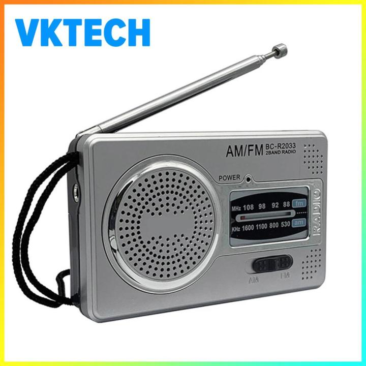 [Vktech] AM FM Pocket Radio Dual Band HiFi Music Player Elder Radio ...