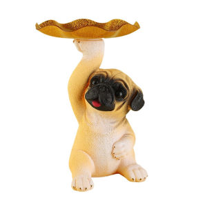 Creative Bulldog Tray Home Decoration Animal Key Jewelry Coin Holder Storage Tray