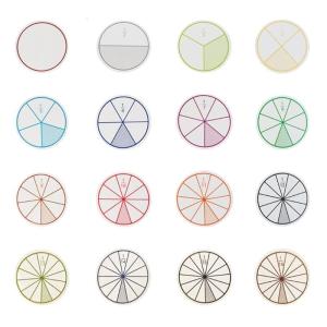 12/16pcs giáo dục phân số vòng tròn thiết lập tương tác Toán Học công cụ học tập phân Số đĩa cho sinh viên trường học giáo viên