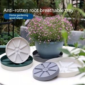 LYMEDIA Mobile Flowerpot Tray Plastic Anti Rotting Root Flower Pot  Gardening Plant Pot Tray