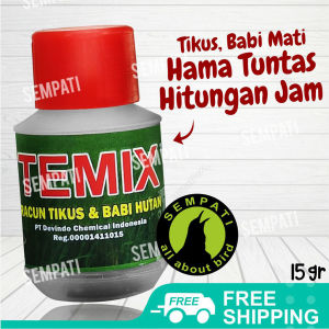 SEMPATI Racun Tikus Temix Botol 15 Gr Themix Original Themik Botol Racun Tikus Babi Hutan Monyet Ampuh Basmi Hama