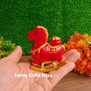 Tượng ngựa mini phong thủy trang trí bàn làm việc linh vật hút tài tụ lộc mã đáo thành công