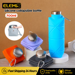 Outdoor Creative Food Grade Silicone Portable Water Bottle Sports Water Bottle Diamond Folding Water 700ML