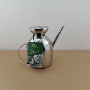 Sacesr Thickened Stainless Steel Oil  Bottle Drum Shape Large Capacity Oil Pot Retro Nordic Style Jug Indoor Practical Kitchen Tool 4Y1Z7