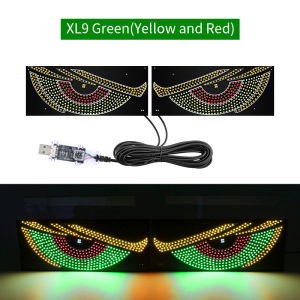 2pcs USB Dynamic Big Devil Eyes Light for Cars Devil Eyes Light for Car WindshieldFlexible Dynamic LED Car Devils Eyes Window Screen LED Display for Car Truck Window