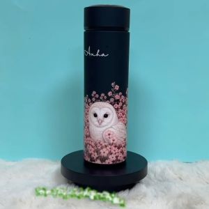 Transfer It Customizable 16oz Vacuum Flask Metallic Animals in Flower Field Stainless Steel Tumbler