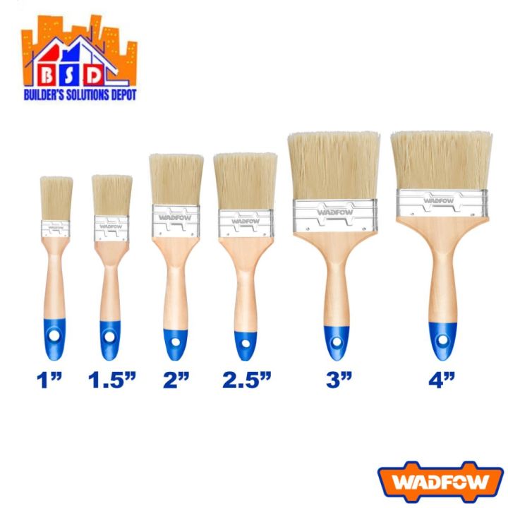 WADFOW PAINT BRUSH FOR OILBASED PAINT 2.5" 3" 4" INCH WOODEN HANDLE